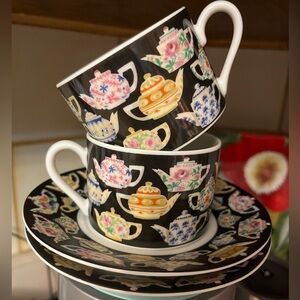 Vintage Set of porcelain teacup with saucer.